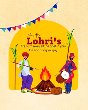 Happy Lohri hd images poster banner status and hd photos